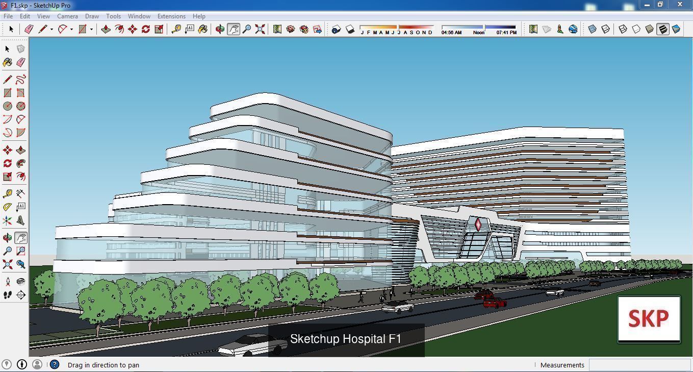 Collection 24 Sketchup Hospital and Library models _7