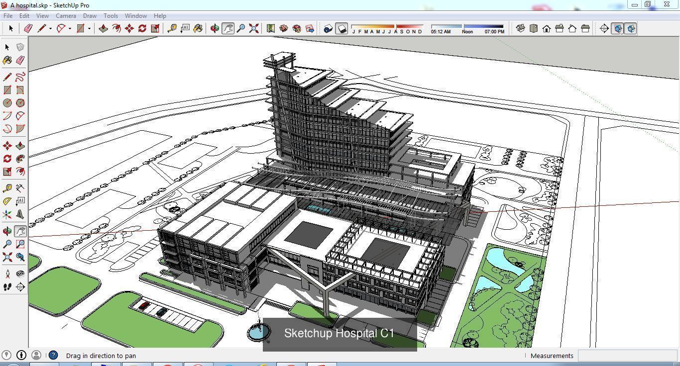 Collection 24 Sketchup Hospital and Library models _5