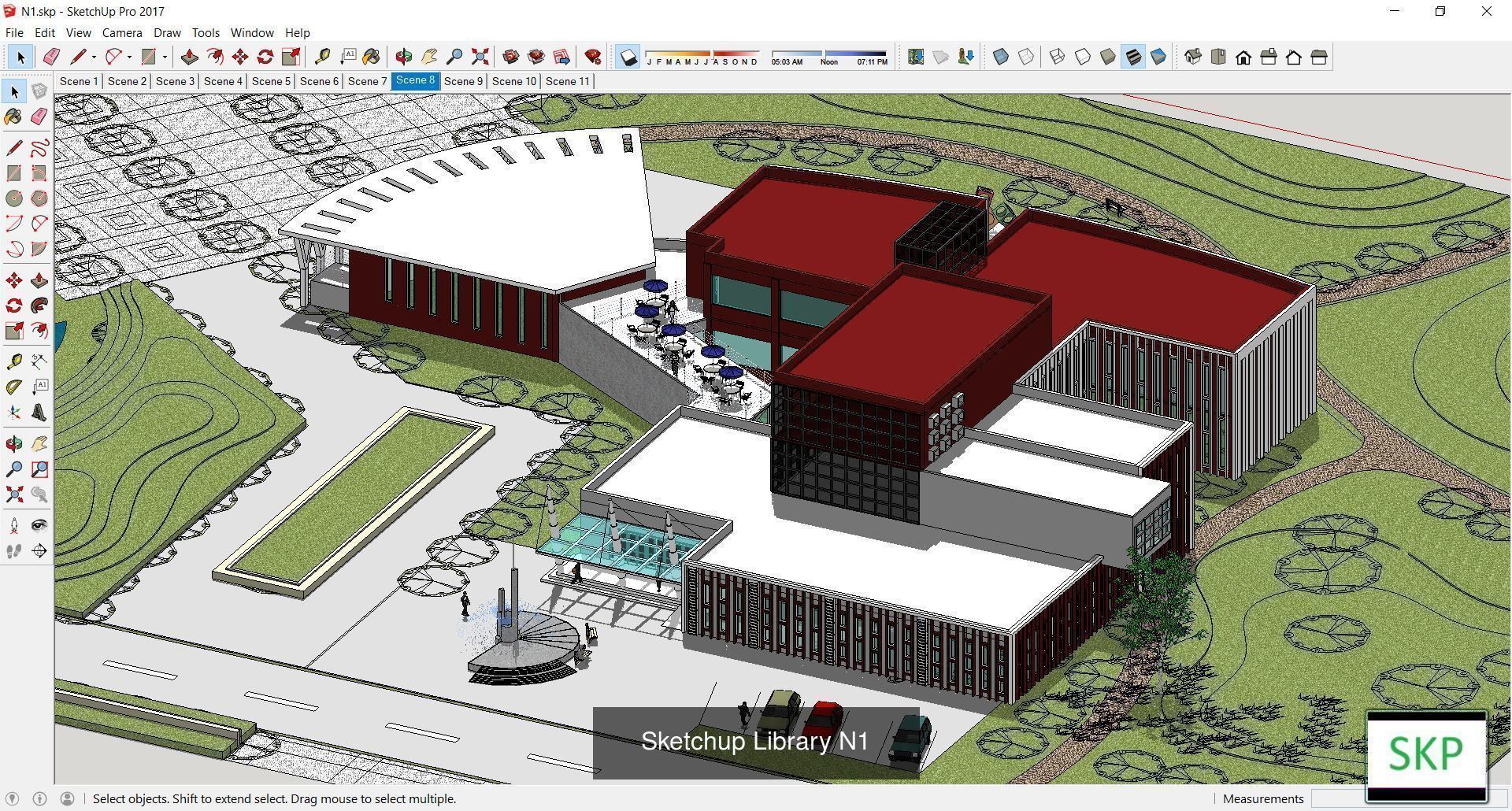 Collection 24 Sketchup Hospital and Library models _27