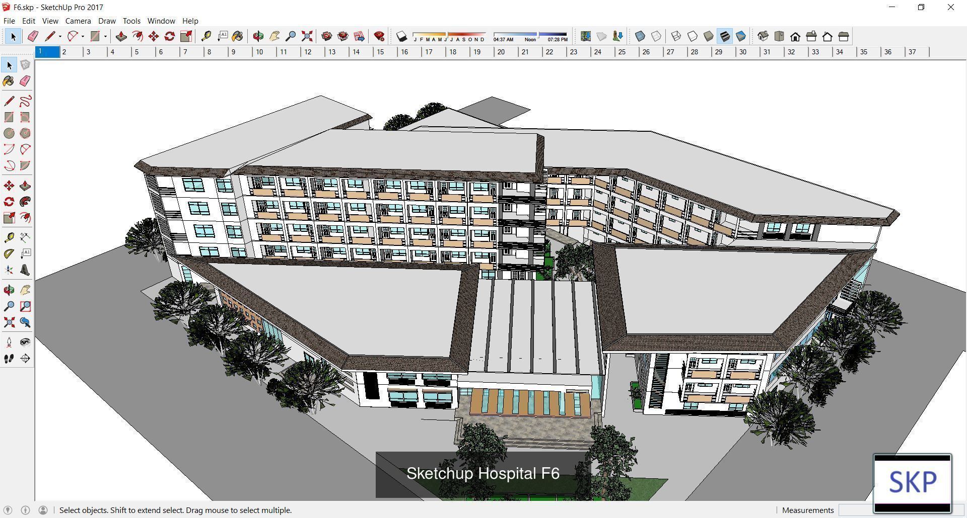 Collection 24 Sketchup Hospital and Library models _12