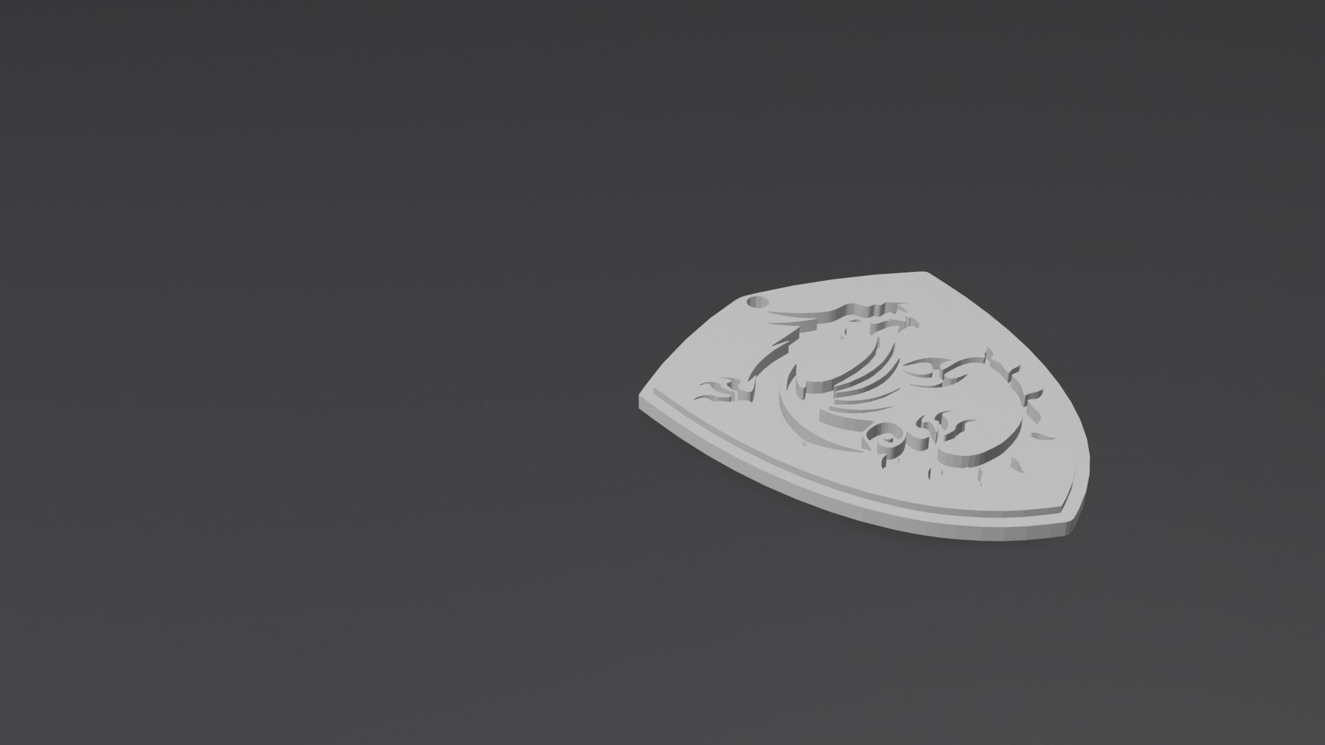 Msi keychain 3D print model_2