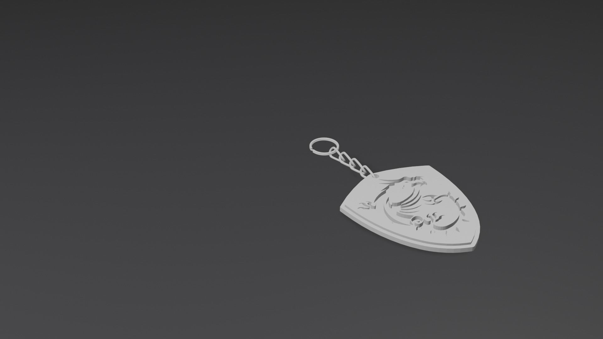 Msi keychain 3D print model_1