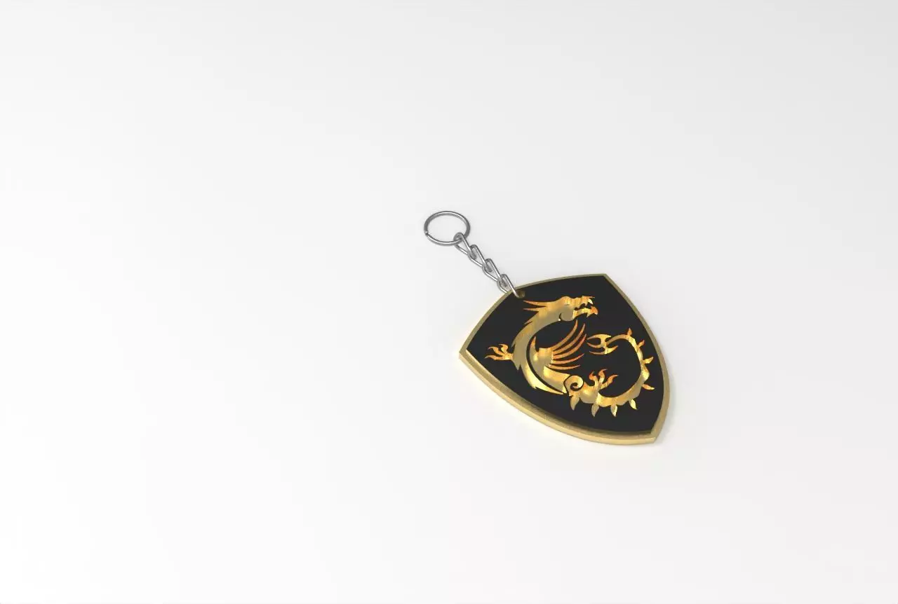 Msi keychain 3D print model_0