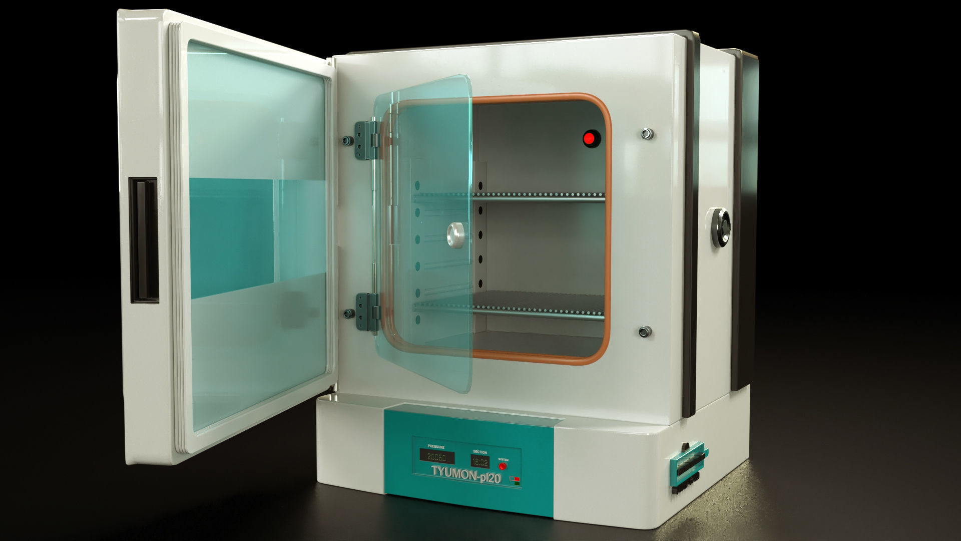 Incubators laboratory incubator Low-poly 3D model_1