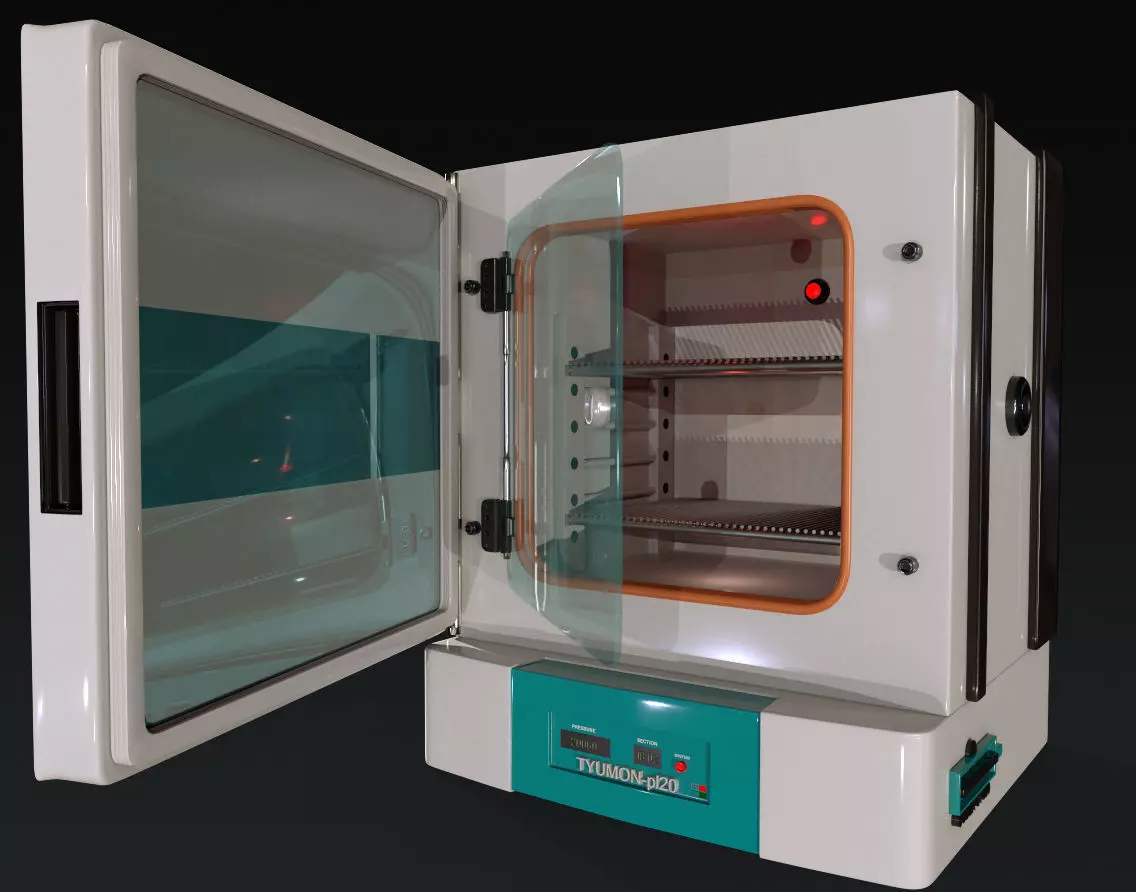 Incubators laboratory incubator Low-poly 3D model_0