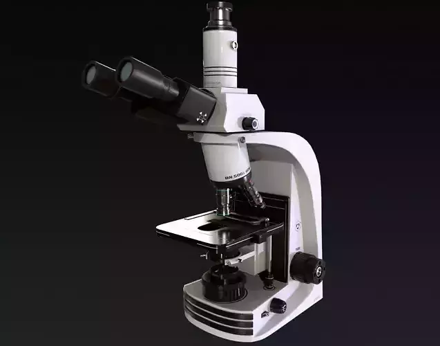 Microscope Low-poly 3D model