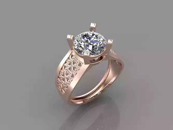Women Ring With Stone Mix Model 3DM 17