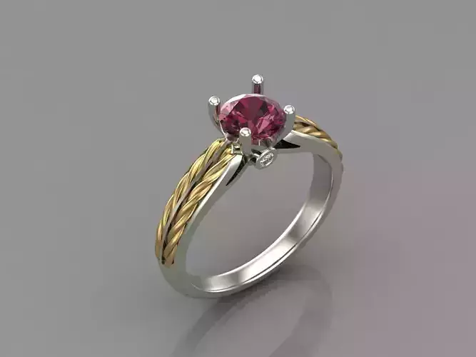 Women Ring With Stone Mix Model 3DM 16