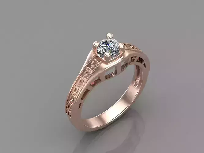 Women Ring With Stone Mix Model 3DM 15