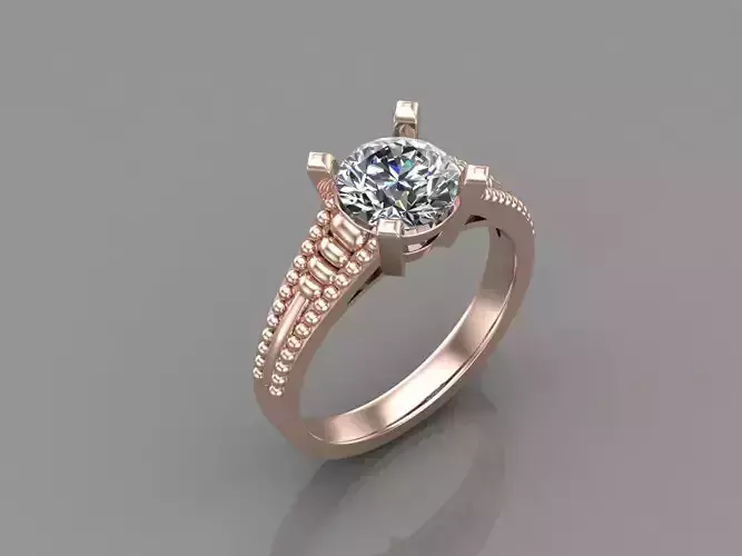 Women Ring With Stone Mix Model 3DM 12