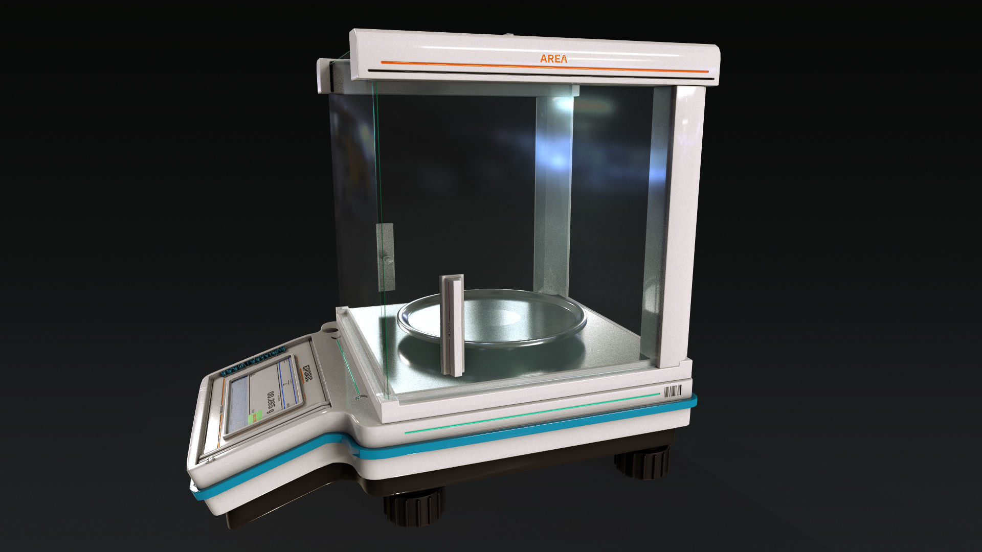 analytical balance Low-poly 3D model_3