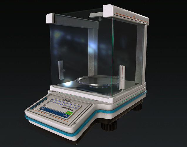 analytical balance Low-poly 3D model