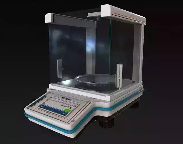 analytical balance Low-poly 3D model