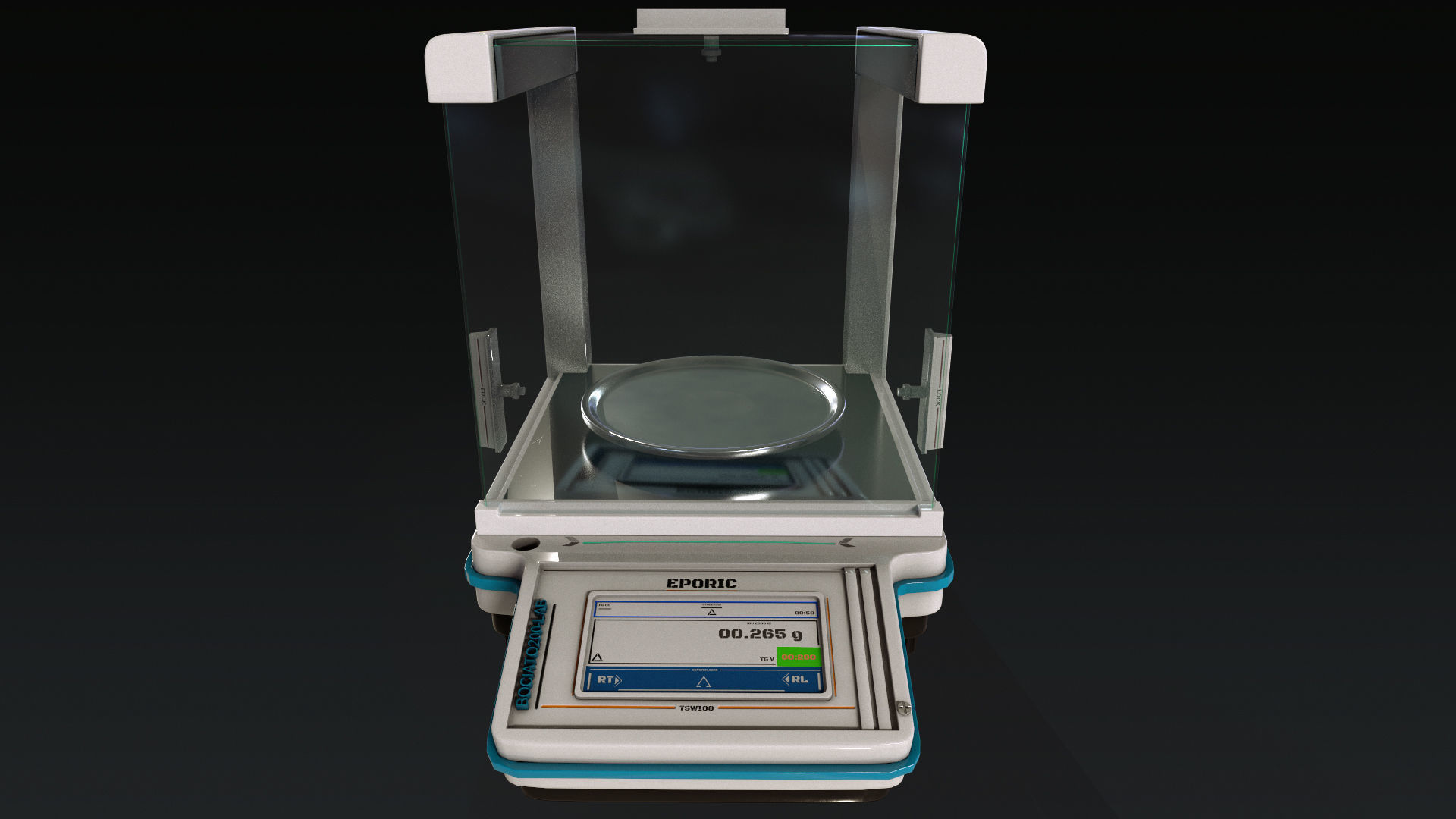 analytical balance Low-poly 3D model_2