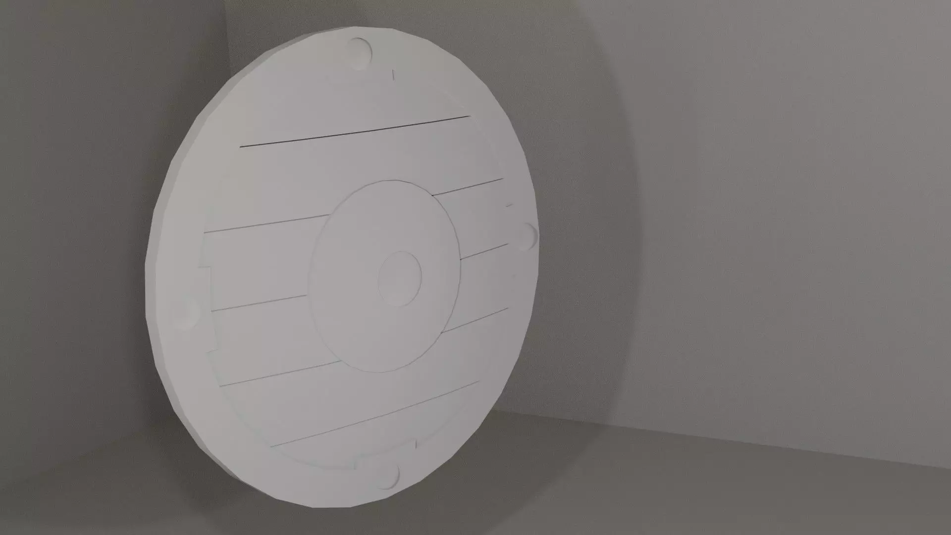 Wooden shield Free low-poly 3D model