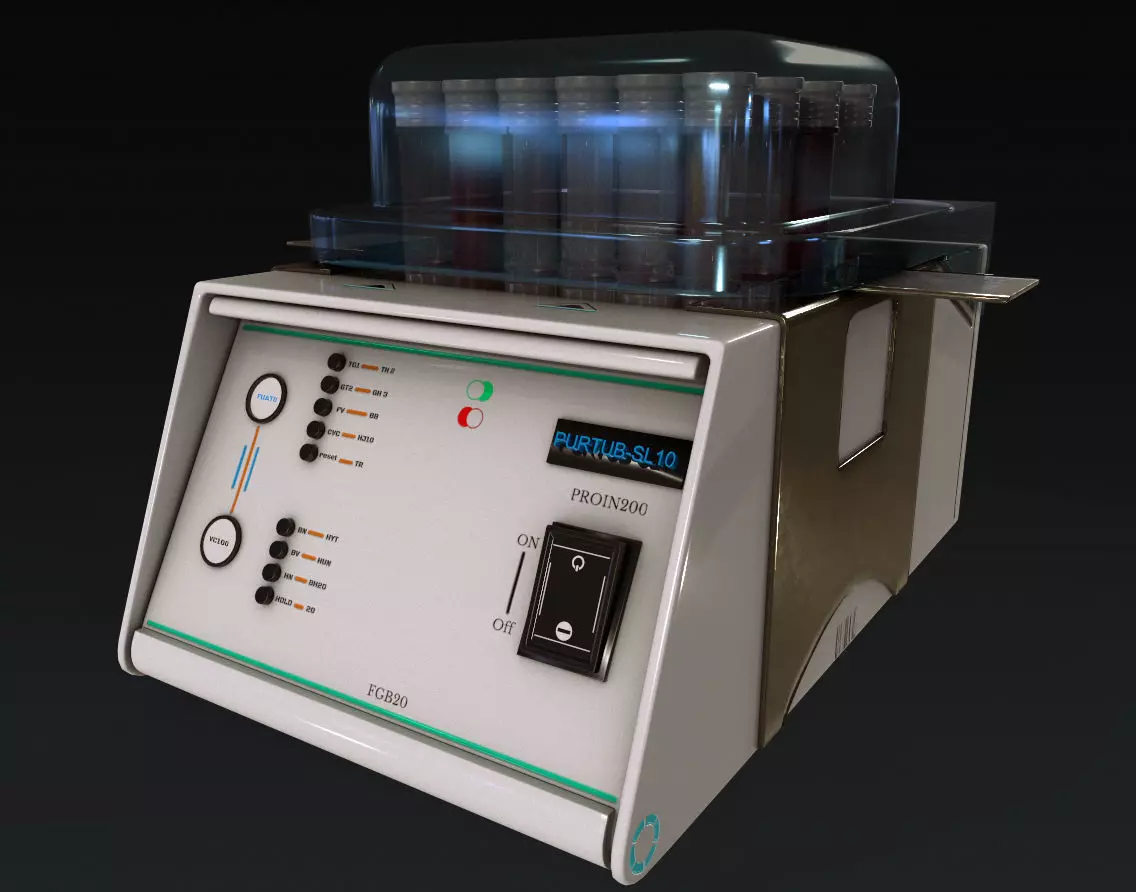 Analyzer medical device Low-poly 3D model