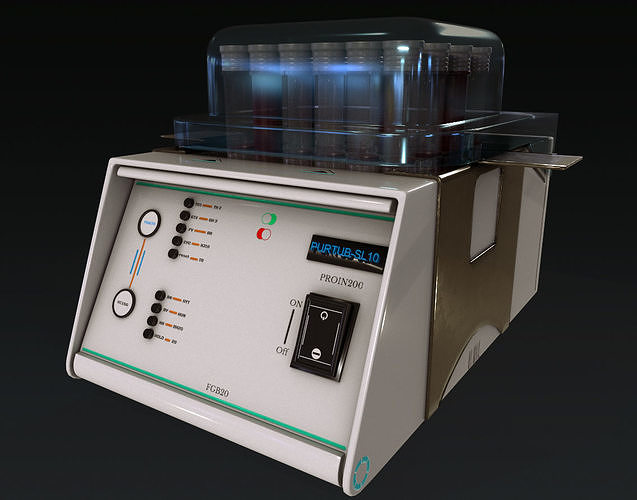 Analyzer medical device Low-poly 3D model