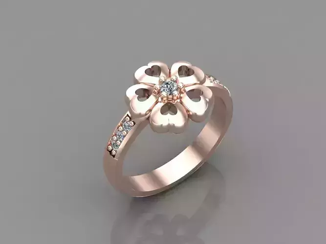 Women Ring With Stone Mix Model 3DM 10