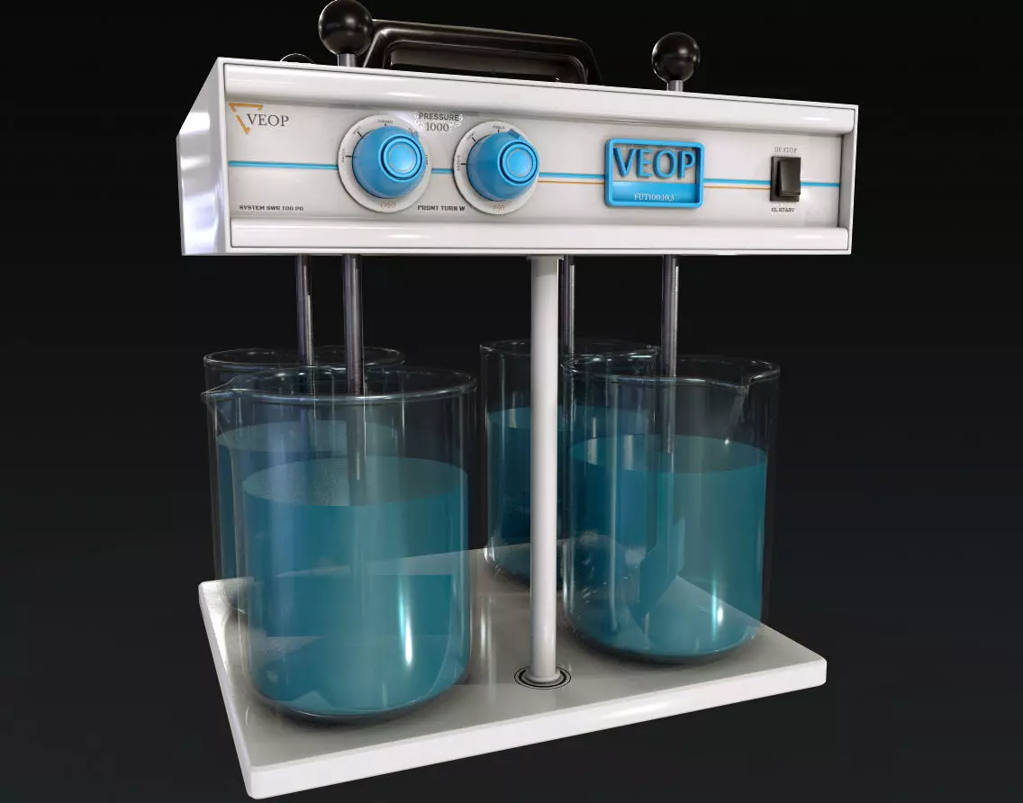 Portable Flocculator Low-poly 3D model