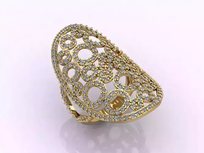 Long Ring With Stone Women Ring 3DM 9