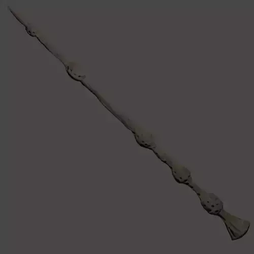 Dumbledore Elder wand Harry Potter Low-poly 3D model