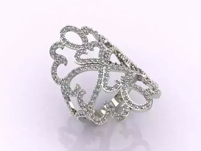 Long Ring With Stone Women Ring 3DM 4