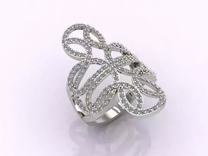 Long Ring With Stone Women Ring 3DM 2