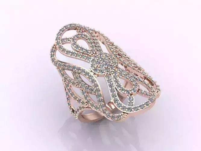 Long Ring With Stone Women Ring 3DM 15