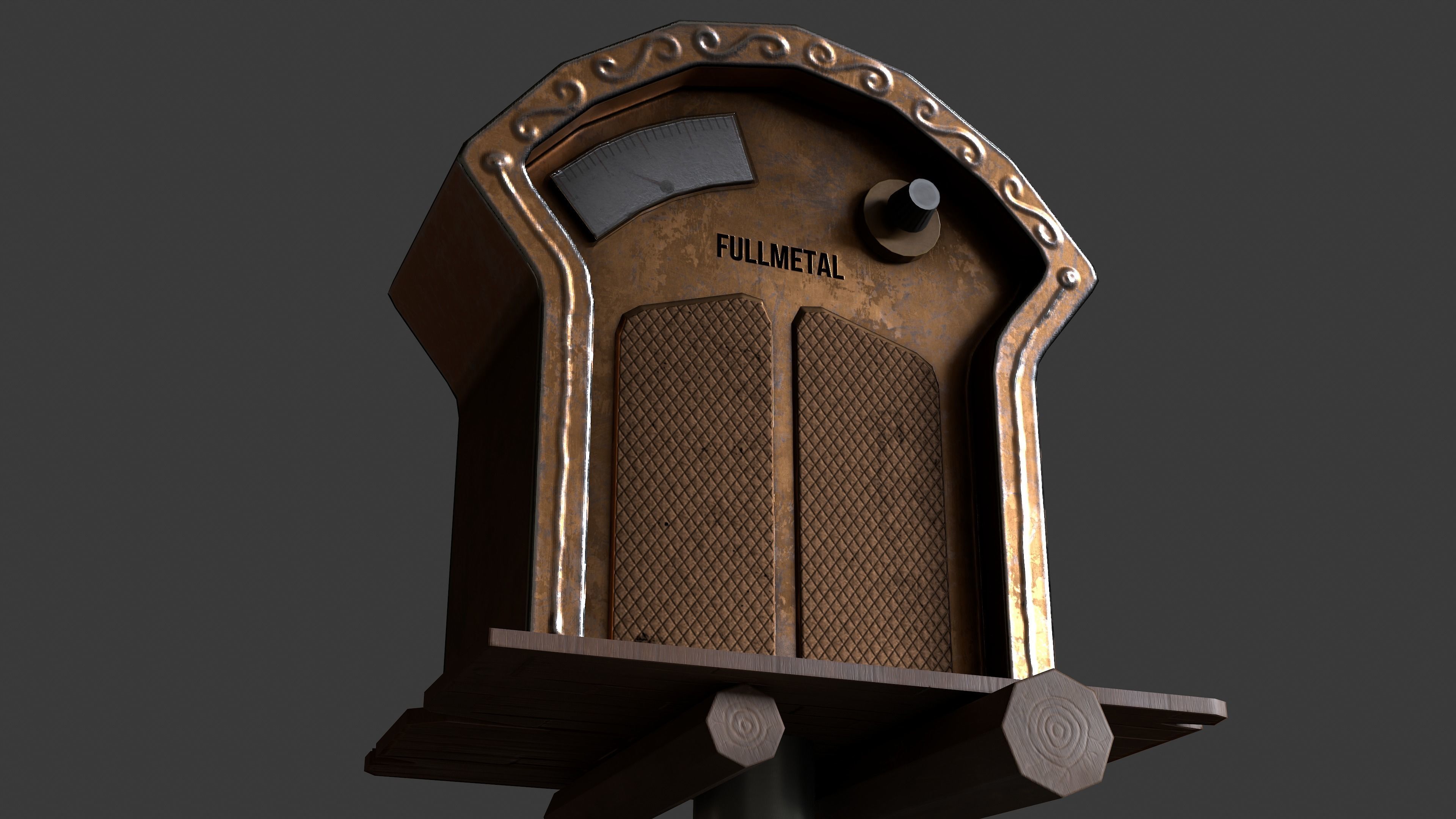 Road Sign - FULLMETAL Low-poly 3D model_5