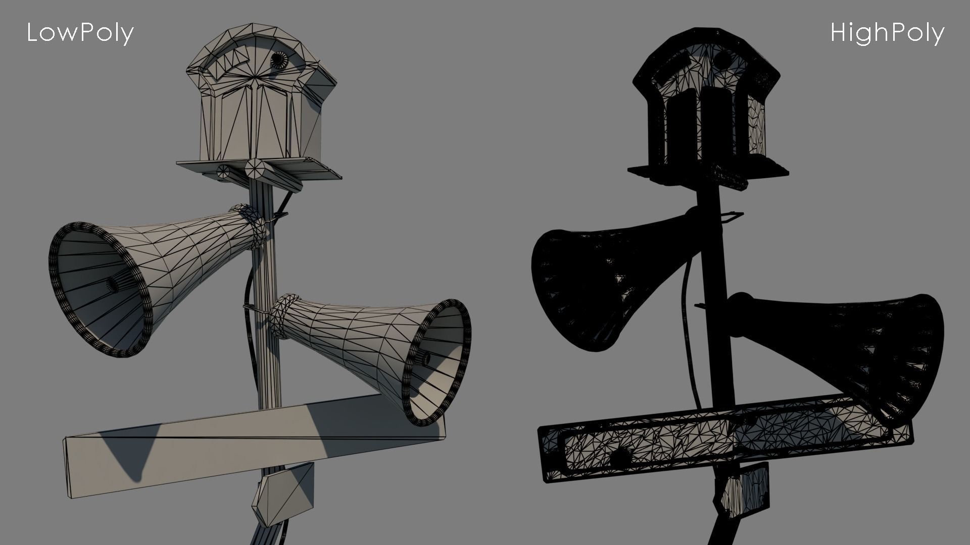 Road Sign - FULLMETAL Low-poly 3D model_10