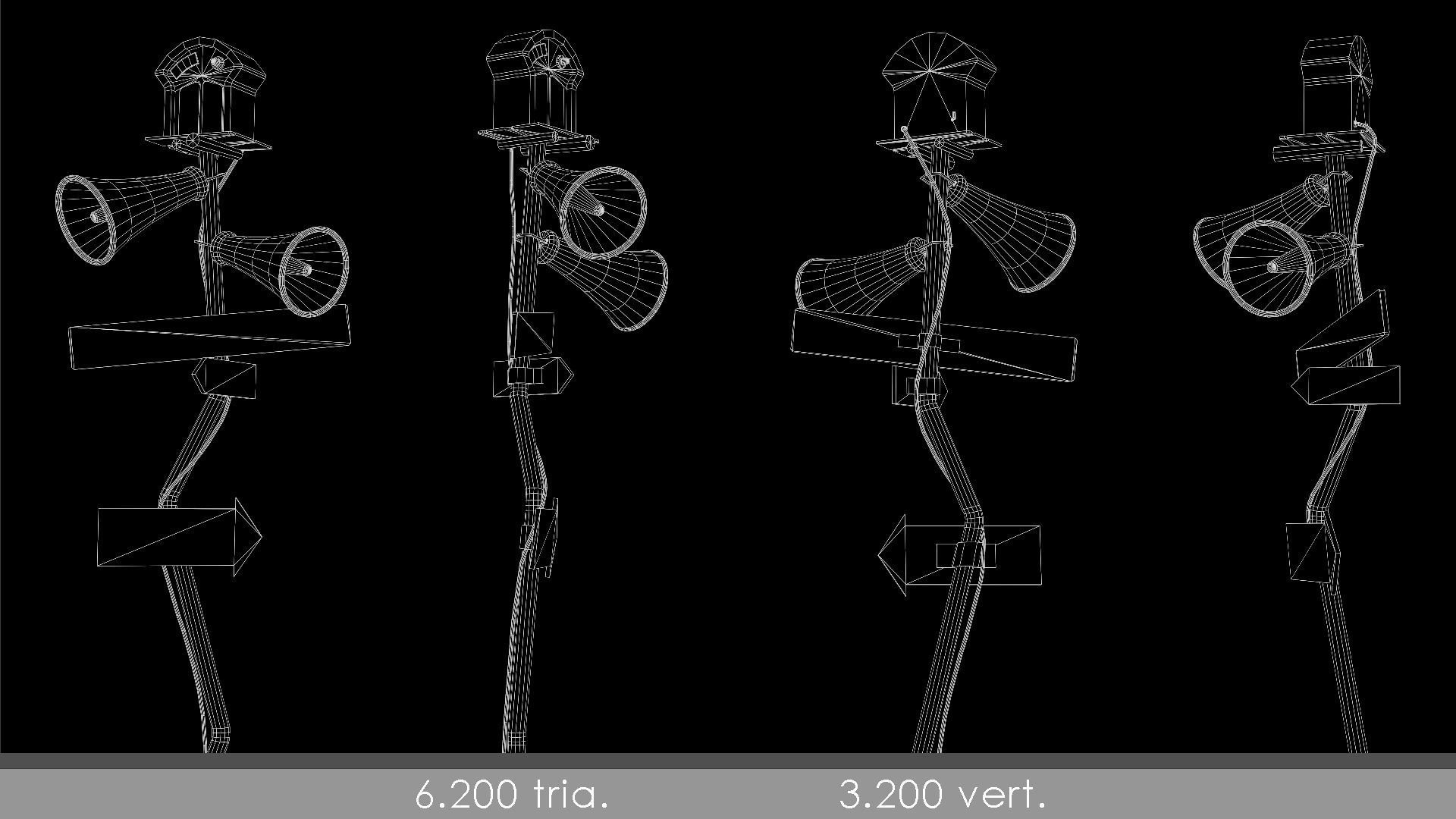 Road Sign - FULLMETAL Low-poly 3D model_6