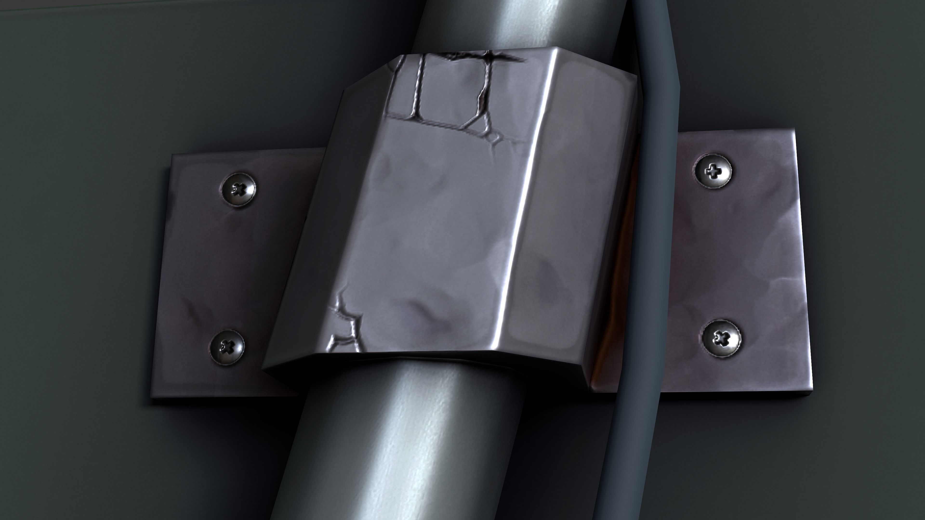 Road Sign - FULLMETAL Low-poly 3D model_7