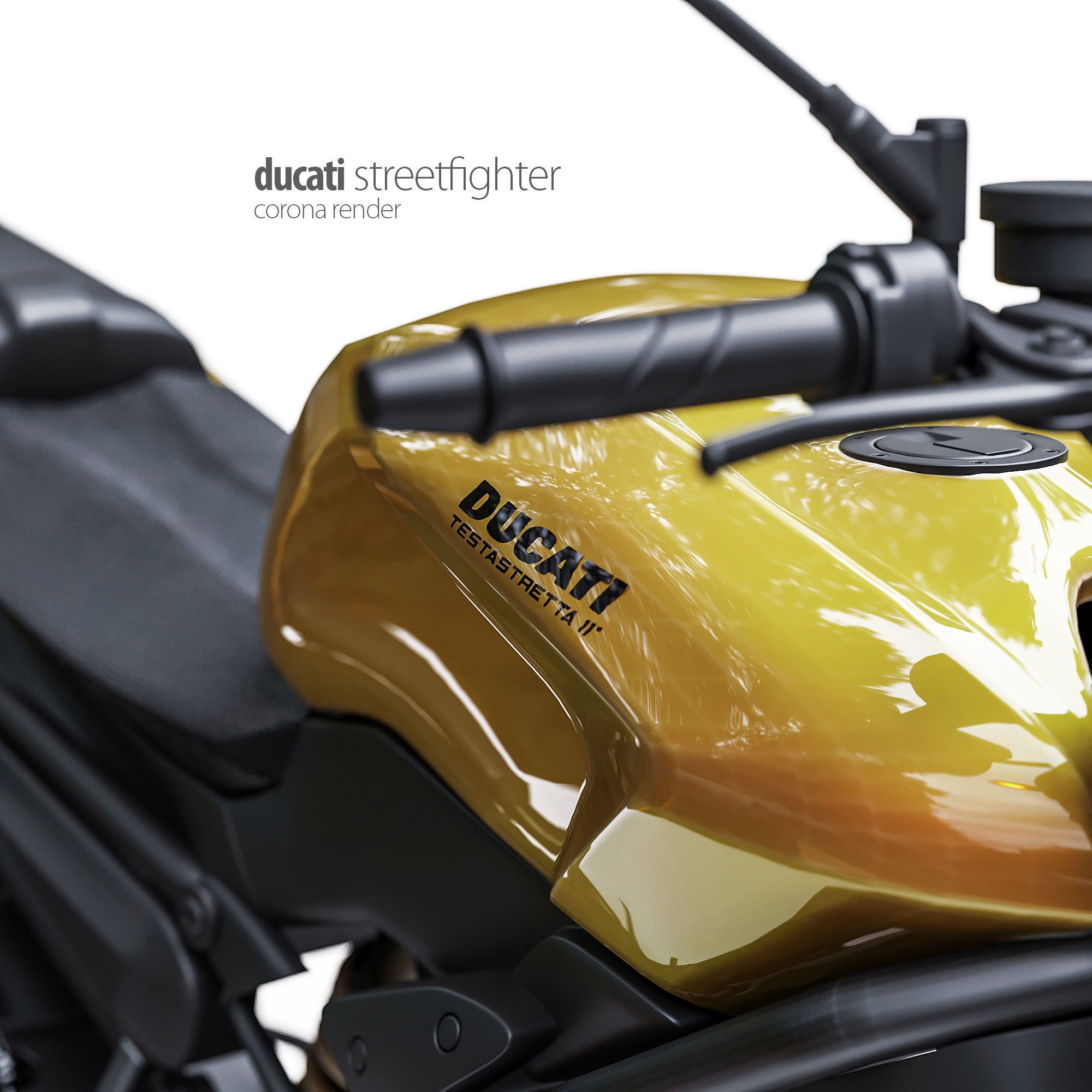 Ducati StreetFighter Low-poly 3D model_2