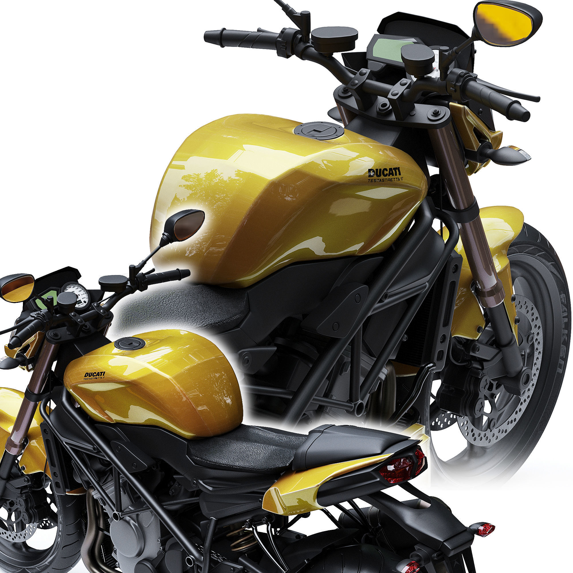 Ducati StreetFighter Low-poly 3D model_1