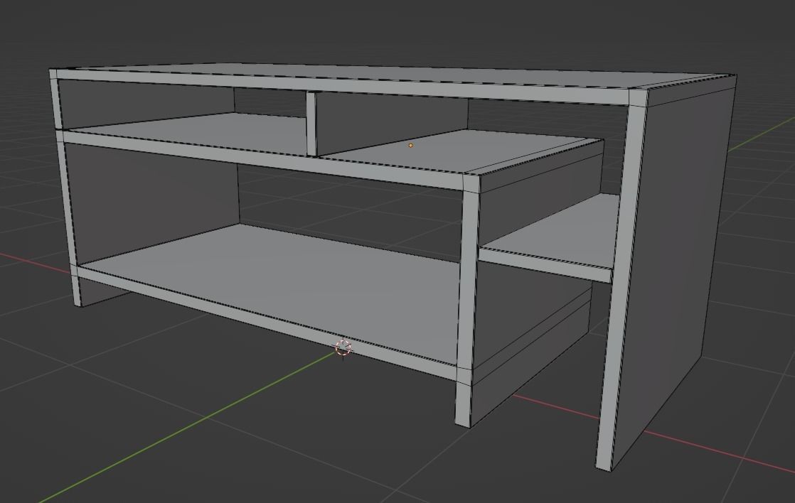 Modern Table Low-poly 3D model_1