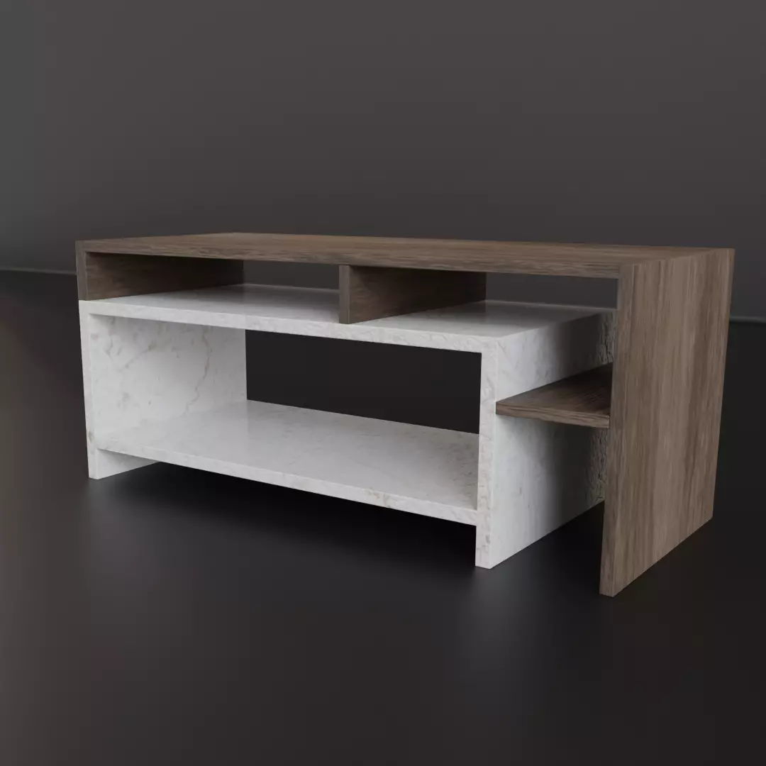 Modern Table Low-poly 3D model_0