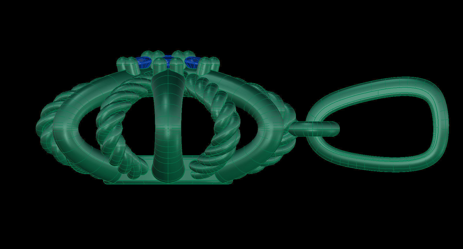 Starburst Pendant with Diamonds size 10 mm 3D print model_7