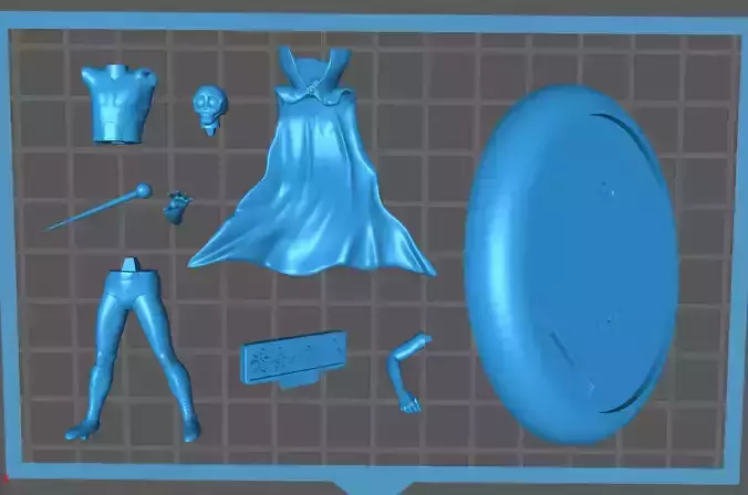 ogon bat fantaman 60th japan anime hero 3D print model