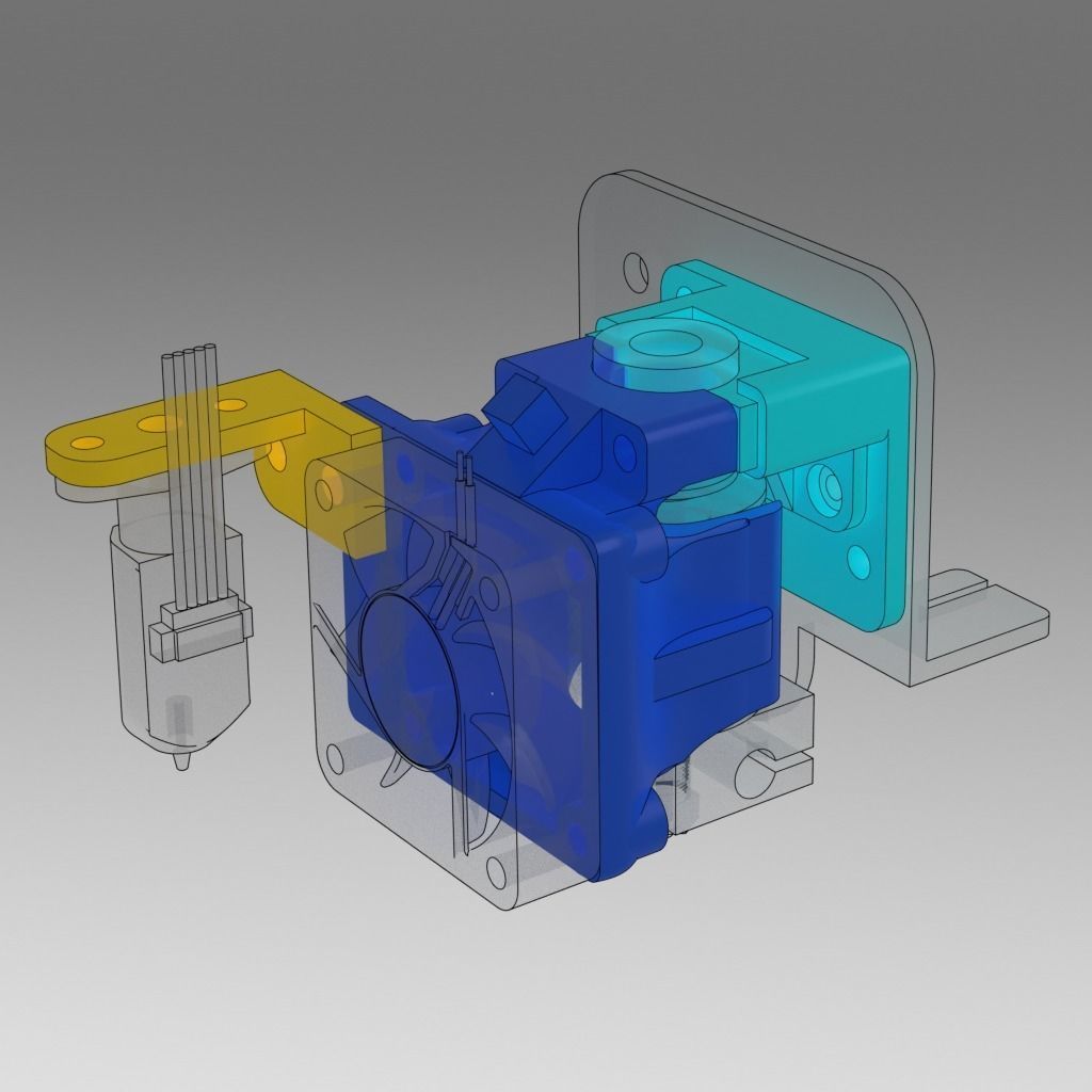 E3D V6 HOTEND MOUNT 3D print model_5