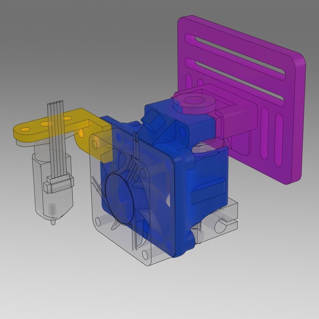 E3D V6 HOTEND MOUNT 3D print model_7