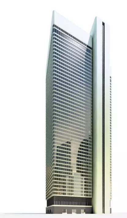 Modern Sleek Skyscraper 3D model_0