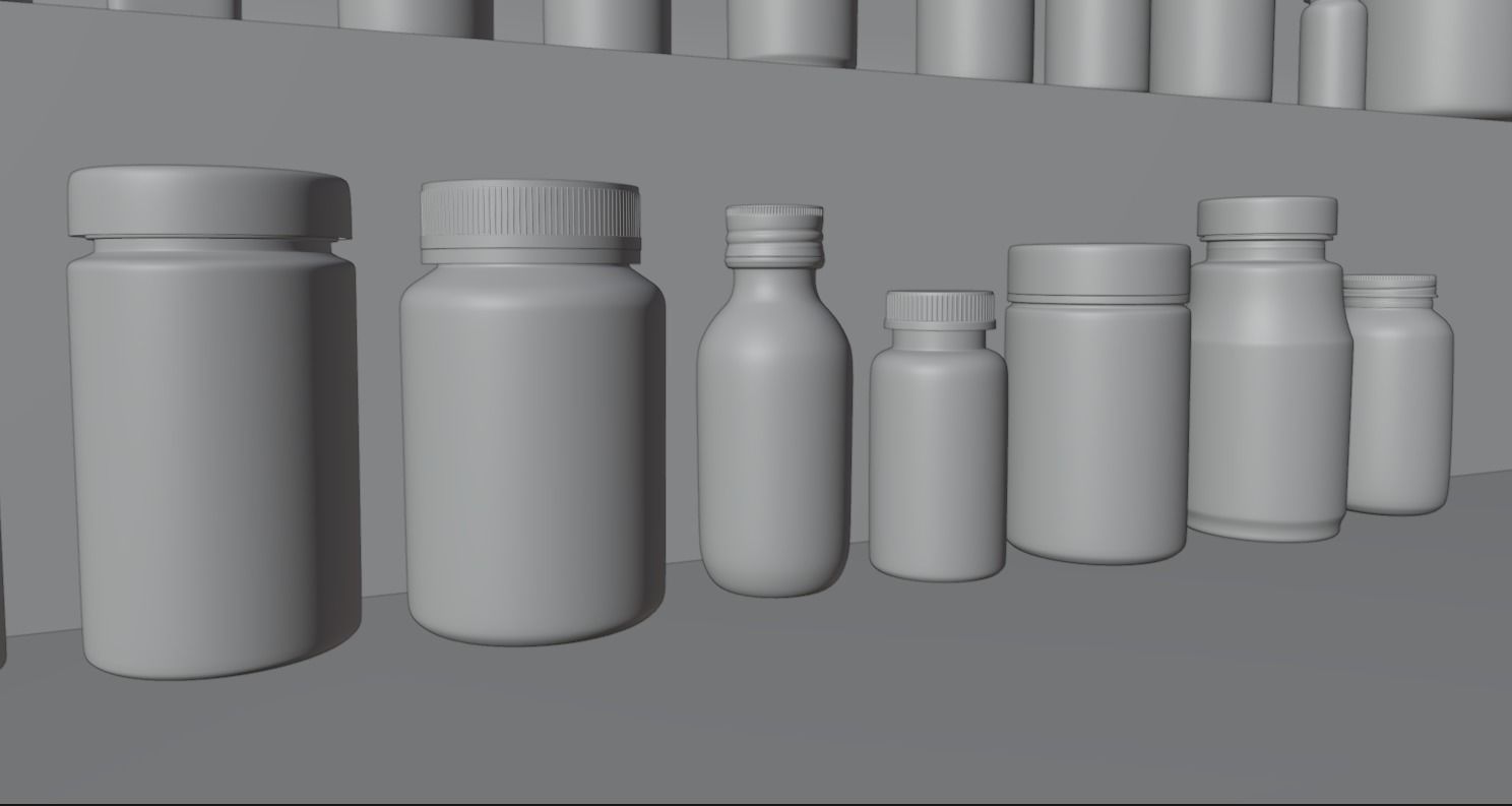 Medicine container package 3D model_14