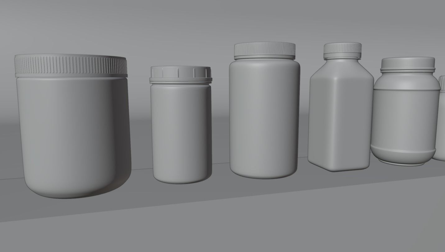 Medicine container package 3D model_18