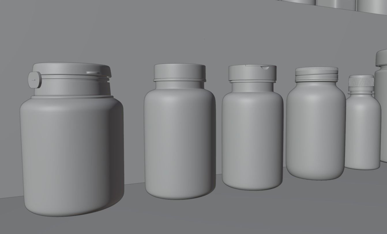 Medicine container package 3D model_16