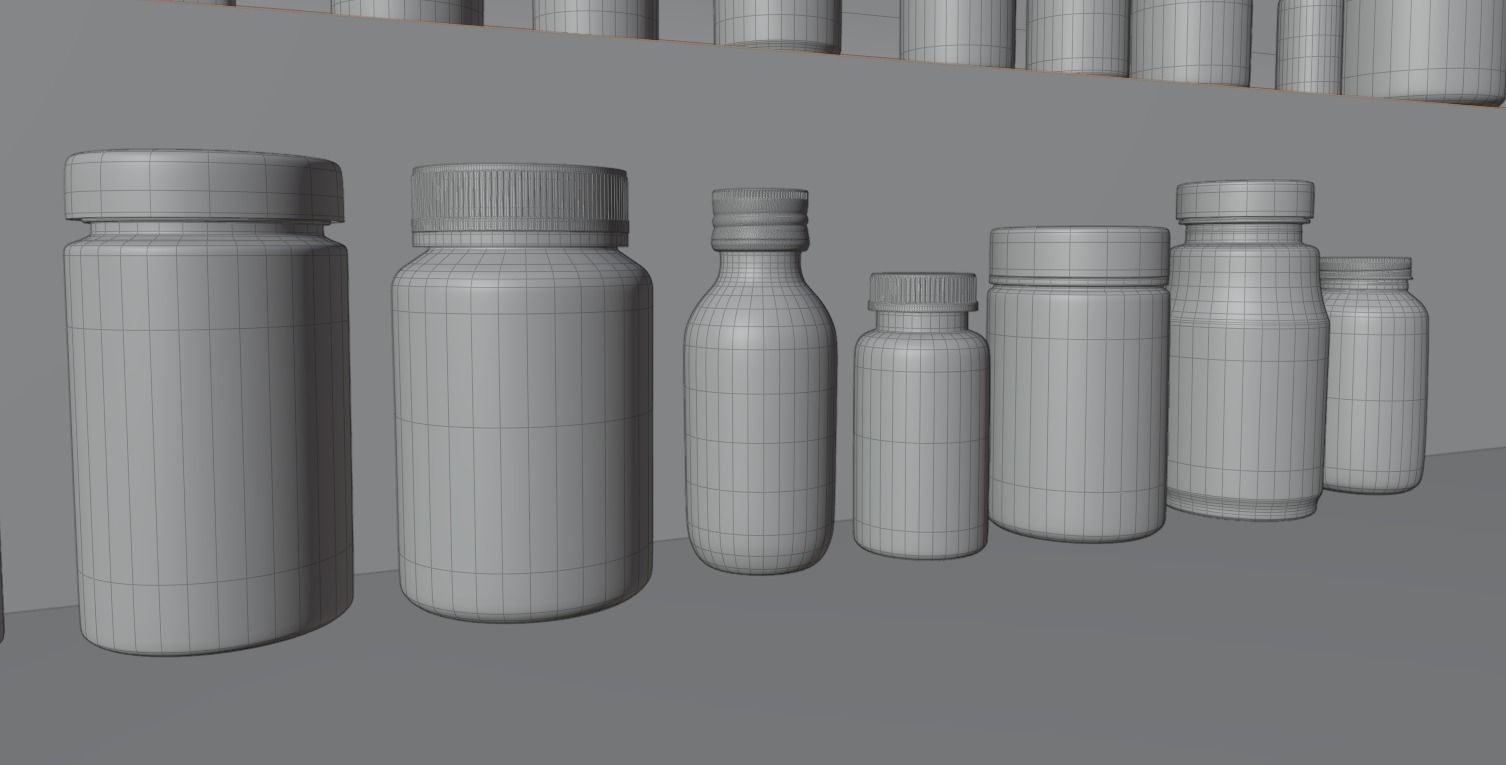 Medicine container package 3D model_15
