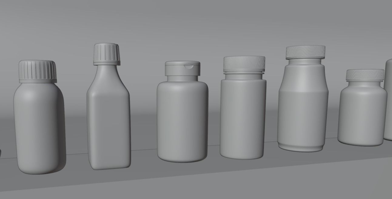 Medicine container package 3D model_19