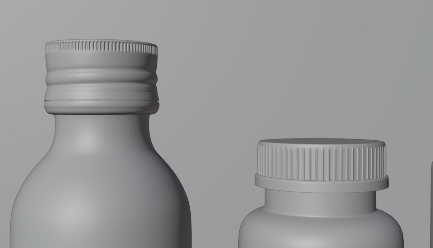 Medicine container package 3D model_10