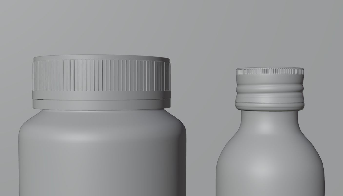 Medicine container package 3D model_11