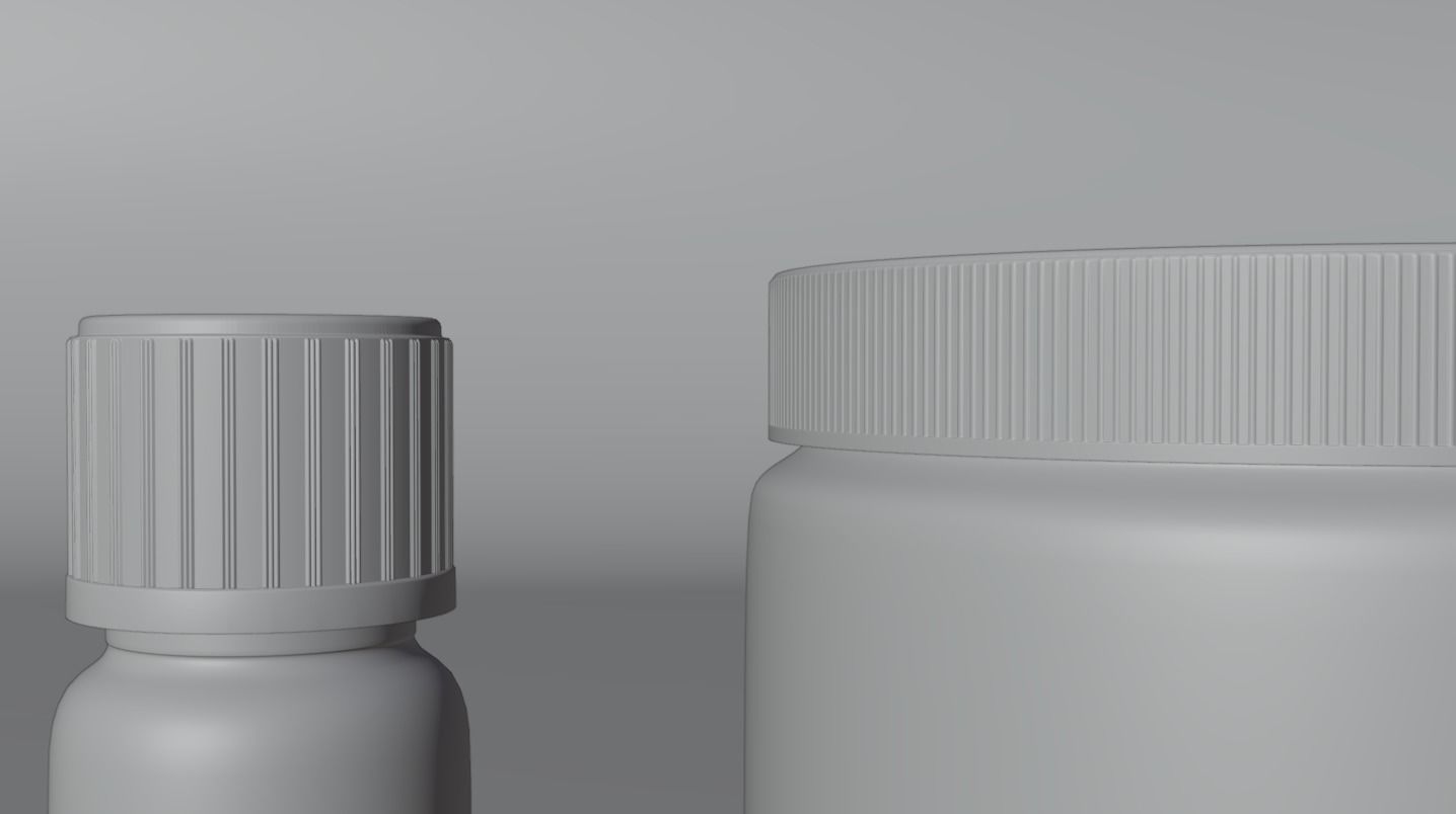 Medicine container package 3D model_8