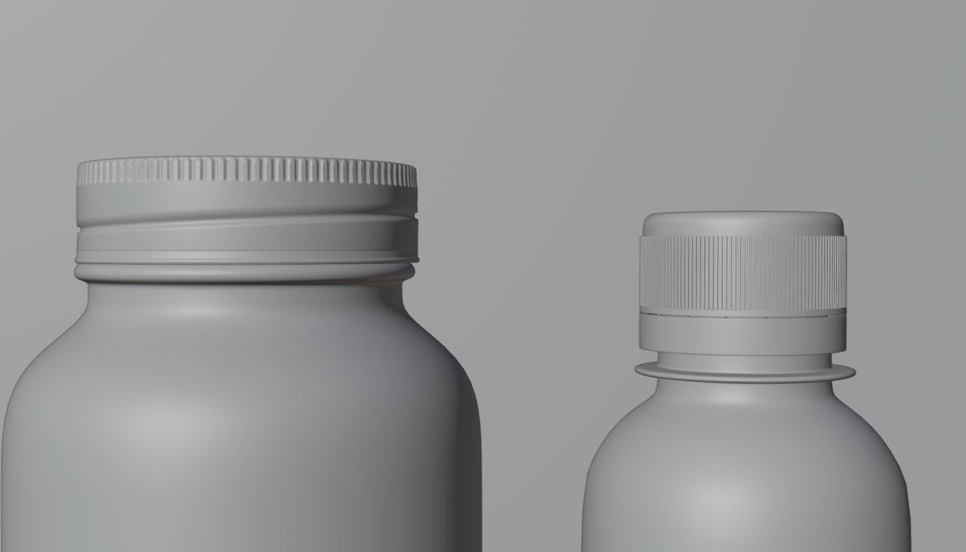 Medicine container package 3D model_12